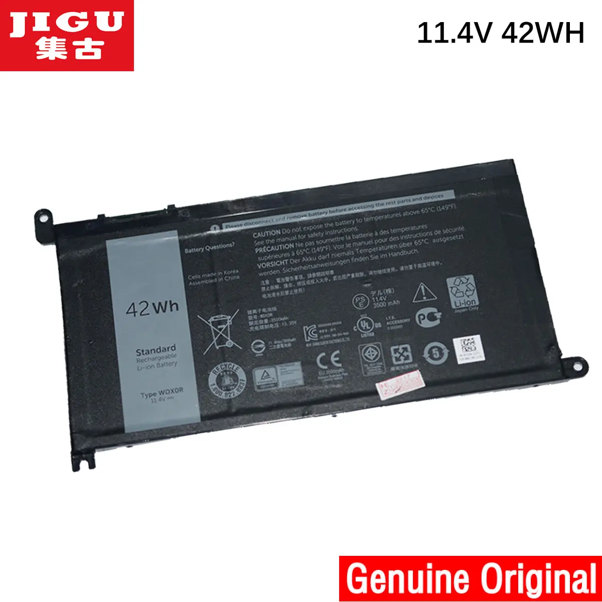 Оригинальный аккумулятор JIGU 3CRH3 WDX0R для ноутбука DELL 13MF 2505T 15 5538 5567 5568 7000 7560 3189 14 5468