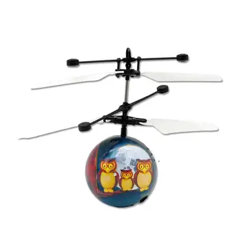 

Innovative Toy Fly Ball Owl Luminous Drone Fly Balls Propeller LED Light Mini Helicopter Children's Electric Music Toy