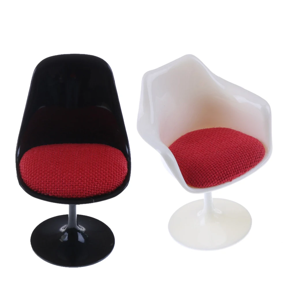 1pcs 1:6 Scale Plastic Tulip Chair With Cushion Dollhouse Miniature Furniture Doll House Decor Dolls Accs Classic Toy For Kids 1pcs 1:6 Scale Plastic Tulip Chair With Cushion Dollhouse Miniature Furniture Doll House Decor Dolls Accs Classic Toy For Kids