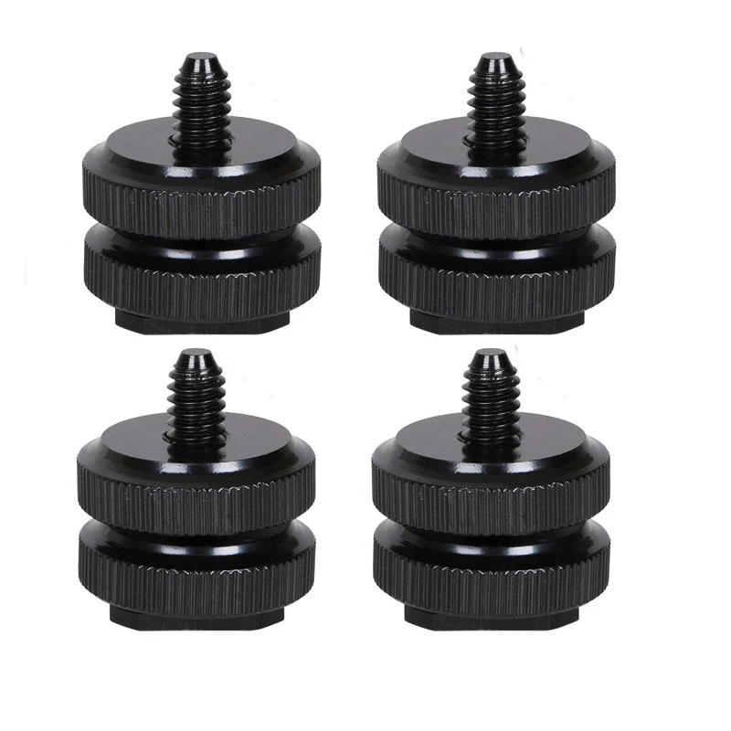 14  Hot shoe Holder Tripod Monopod Mount Adapter with Screw Adapters Set For GoPro Hero 3 3+ 4 5 6 7 Sports Camera Accessories (7)