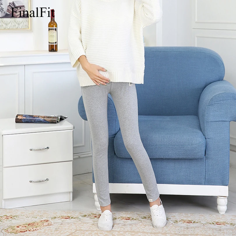 

100Kgs L-4XL Maternity Pants Cashmere Cotton Pregnant Woman Leggings Spring Autumn High Elastic Maternity Pants