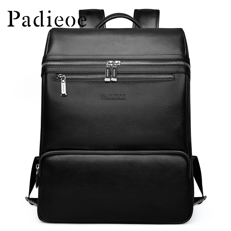 Известный бренд Padieoe мужской рюкзак непромокаемый из натуральной кожи повседневные дорожная пляжная сумка ноутбук рюкзак подростковые