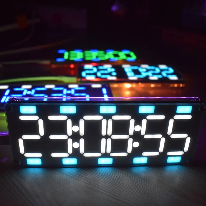 DIY большой экран 6 цифр двухцветный светодиодный набор часов сенсорное управление ж температура/дата/неделя#0615