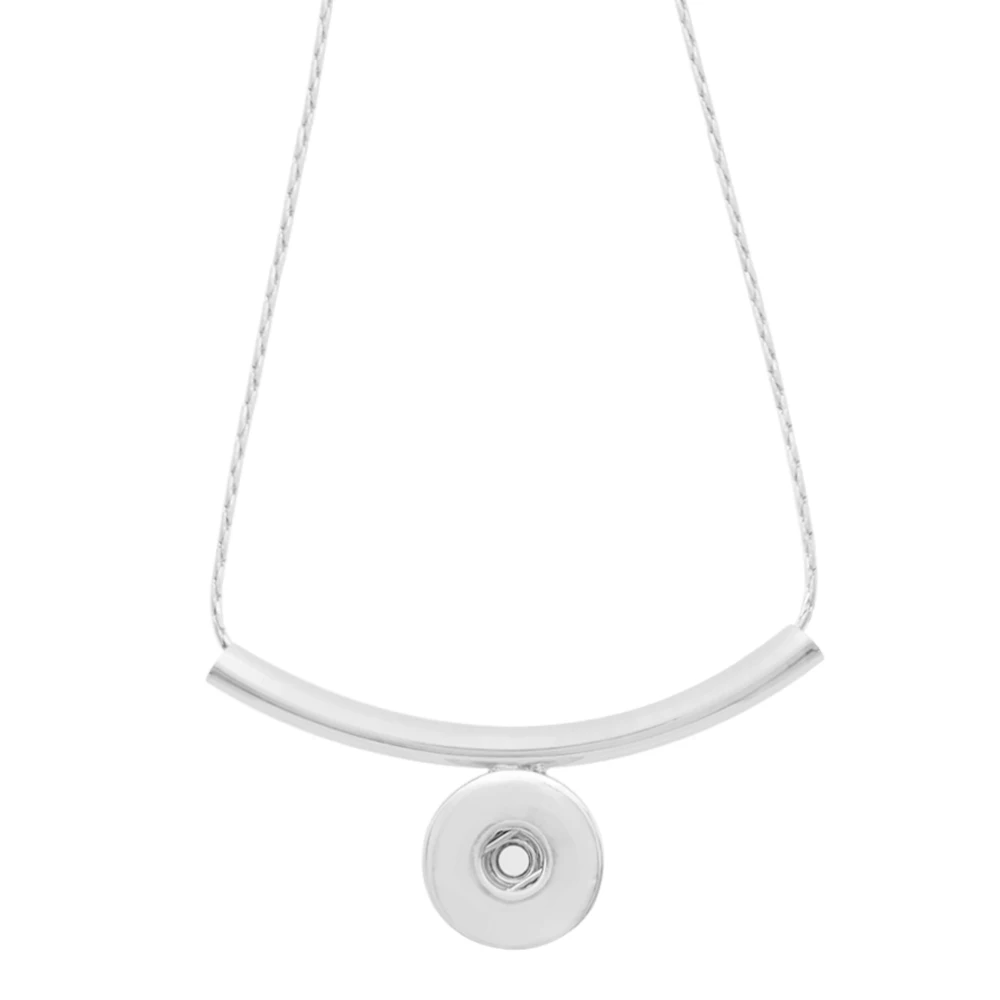

New Trendy Style Snap Pendant Necklace With 45cm Link Chain Fit 18mm Snap Button Jewelry For Women
