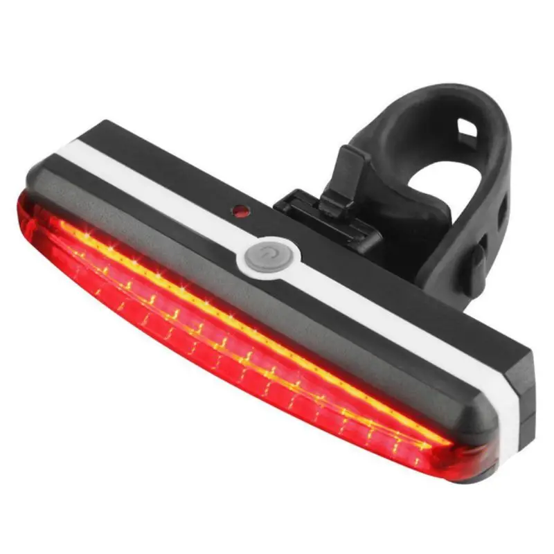 Ультраяркий велосипедный светильник, перезаряжаемый через USB велосипедный задний светильник, высокоинтенсивный задний светодиодный ночной Светильник для езды на велосипеде - Цвет: Красный