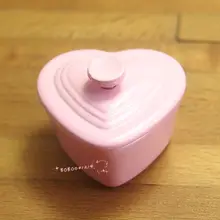 Кукольный домик Миниатюрный 1:12 Игрушка Кухня Металл Розовое Сердце Форма Горшок L3.2cm SPO319