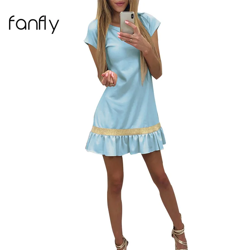 Women Dresses Party Sequined Ruffles Hem Patchwork Casual Dress Woman Elegant Short Sleeve O Neck Summer 2018 Vestidos WS9467F Women Dresses Party Sequined Ruffles Hem Patchwork Casual Dress Woman Elegant Short Sleeve O Neck Summer 2018 Vestidos WS9467F