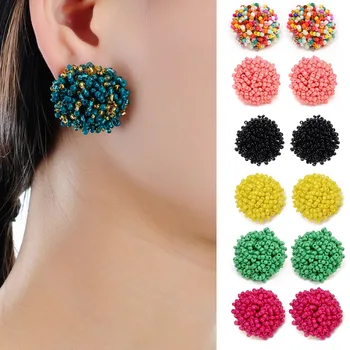 

21 Colors Perfect Match Spring Unique Design Jewelry Gorgeous Resin Handmade Beads Earring Ball Boho Fashion Jewelry Women