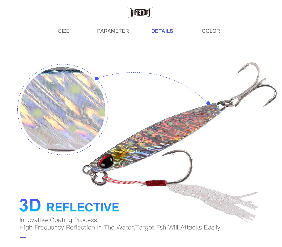 Kingdom 2019 New DRAGER Metal Cast Jig Spoon 8.3G 14.7G 24.3G Shore Casting Jigging Lead Fish Sea Bass Fishing Lure Artificial Bait  (4)