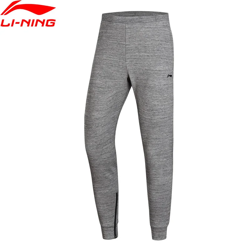 

Li-Ning Men Training Series Sweat Pants 63% Polyester 37% Cotton Zipper Cuff LiNing Comfort Sports Pants AKLN349 CJAS18