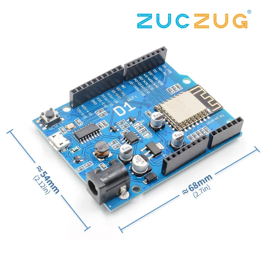 

D1 CH340 CH340G WiFi Development Board ESP8266 ESP-12 ESP-12E Module IDE UNO R3 Micro USB ONE 3.3v 5v 1A