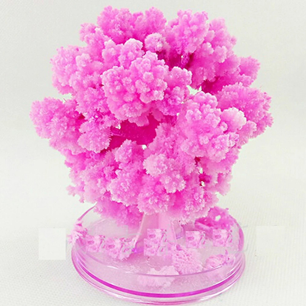 2019 90mm Magical Artificial Sakura Paper Grow Trees Christmas Growing Tree Desktop Cherry Blossom Magic Kids Toys Japanese 5PCS 2019 11x10cm color magic growing paper christmas crystals tree kit artificial magical grow trees arbre magique science kids toys