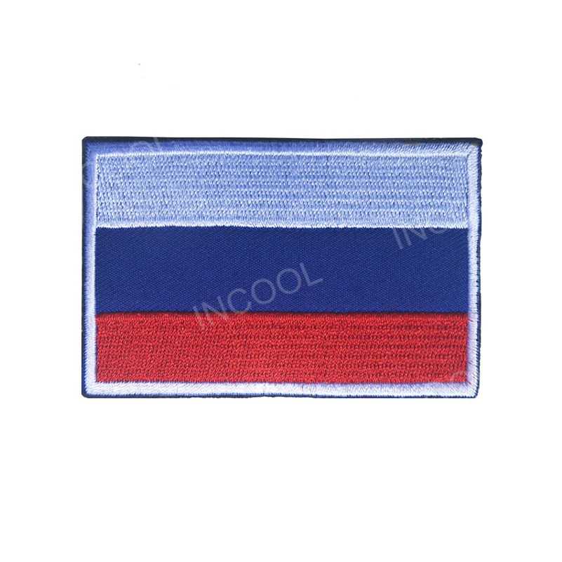 Нашивка с вышивкой, флаг России, армия Российской Федерации, ПВХ, Боевая нашивка, резиновая тактическая аппликация эмблем, вышитые значки - Цвет: 7