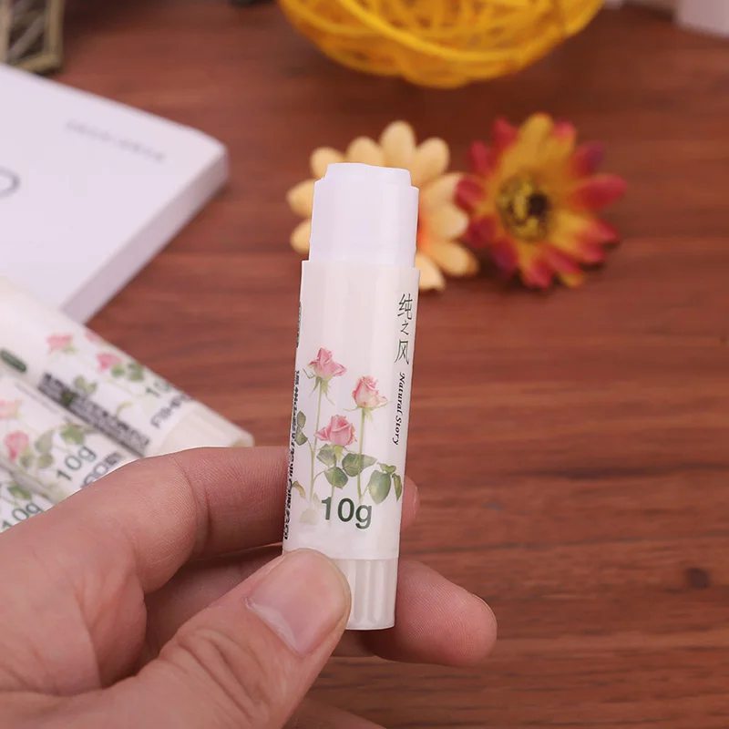 10 г маленький размер милые каваи цветы пластик сильный клей компактный клей карандаш для бумажных файлов офисные Schoo канцелярские принадлежности