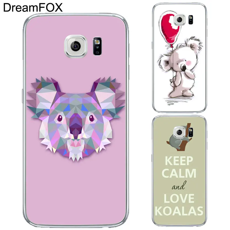 Мягкий силиконовый чехол из ТПУ DREAMFOX L195 Koala для Samsung Galaxy S5 S6 S7 S8 S9 S10 5G S10E Lite Edge Plus |