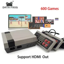 Данные лягушка Мини игровая консоль Поддержка HDMI выход Ретро видео игровые консоли встроенные 600 игры двойной геймпад игровой плеер