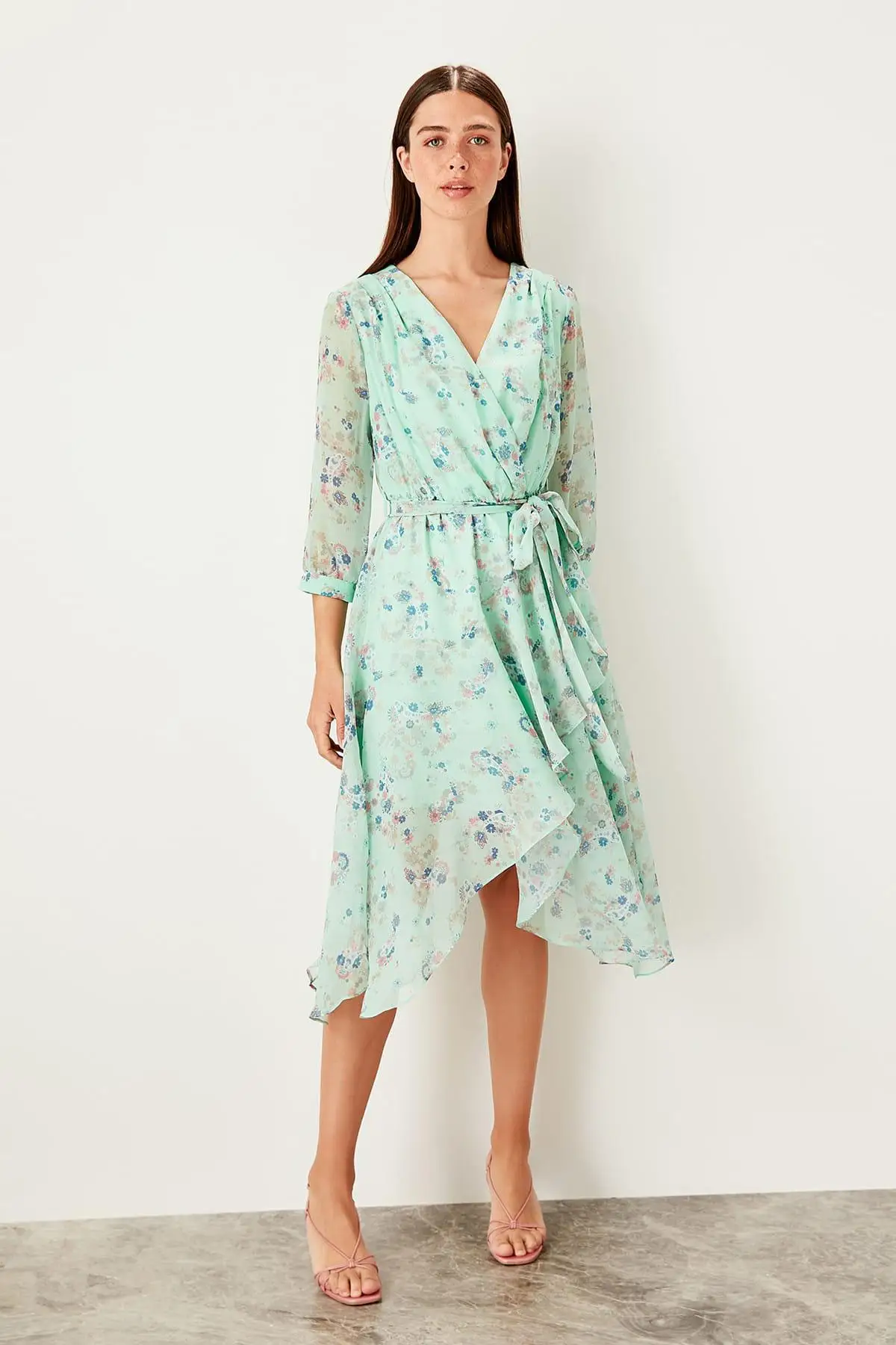 Trendyol Мятное платье со шнуровкой TWOSS19XO0114|Платья| |