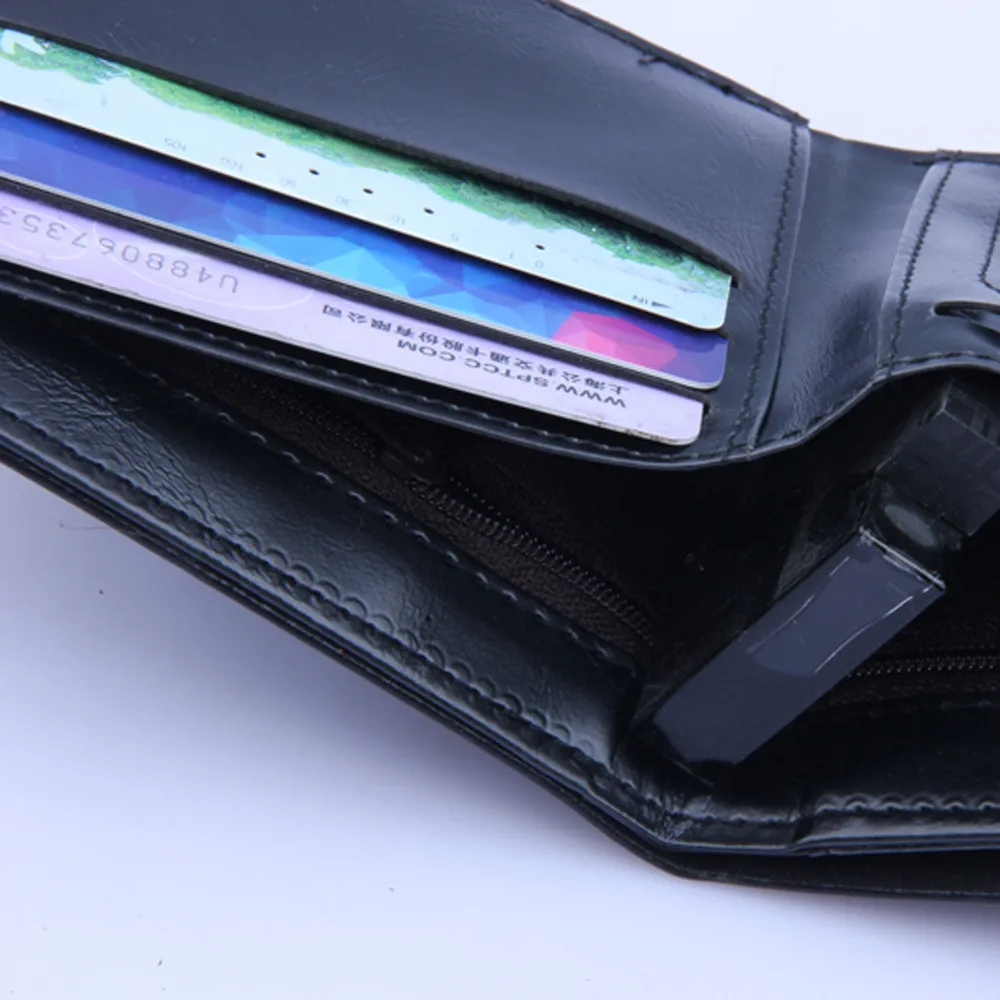 Высокое качество для мужчин складной деловой кожаный бумажник волк шаблон ID кредитный держатель для карт кошелек карманы Hasp короткие дизайнерские кошельки