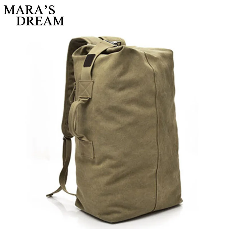 

Mara's Dream Large Capacity Man Travel Bag Mountaineering Backpack Men Bags Canvas Bucket Shoulder Bag Male Backpacks Leisure