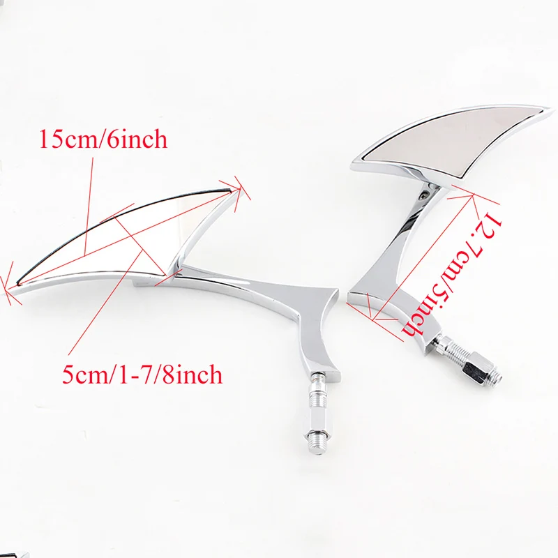 Evomosa на заказ мотоцикл хром копье 8 мм 10 мм заднего вида боковое зеркало для Harley Honda Kawasaki Suzuki Yamaha