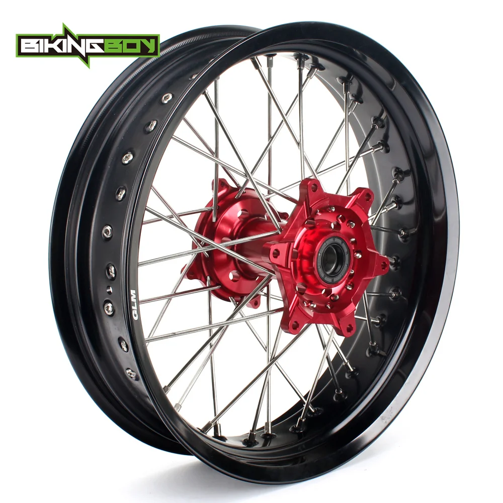 Supermoto BIKINGBOY 17 "x3.5x4.5 для Honda CR 125 250 R 2002 2013 CRF 2004 450 200 2012 полный комплект колес