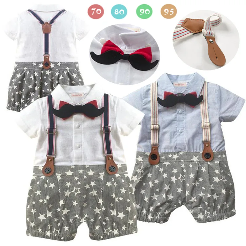 2018 Summer Baby Clothes Baby Boy Short Sleeve Overall Romper Newborn
