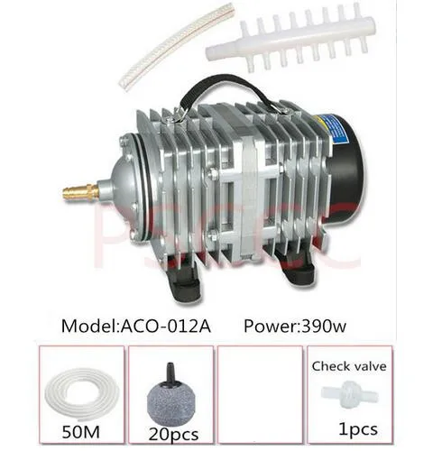RESUN ACO012A 390 Вт морепродуктов канализационные химический бассейн кислорода насос высокое мощность AC электромагнитный воздушный насос пруд воздушный компрессор - Цвет: RESUN ACO-012A A SET