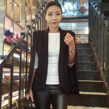 Корея Весна и Осень корейский стиль пончо плащ маленький костюм короткая женщина темперамент Тонкий маленький костюм женское пальто