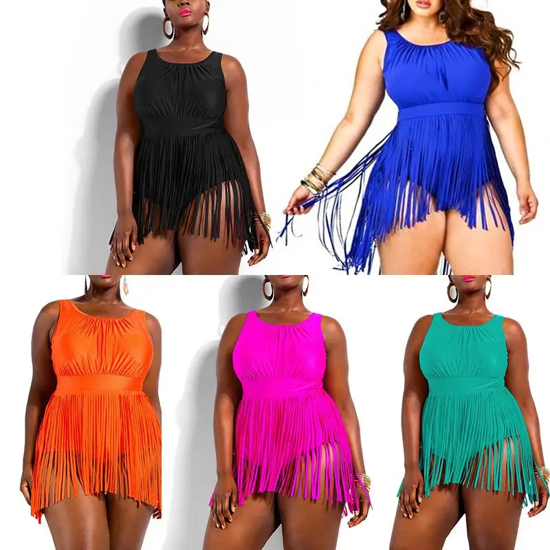 fringe high waisted swimsuit