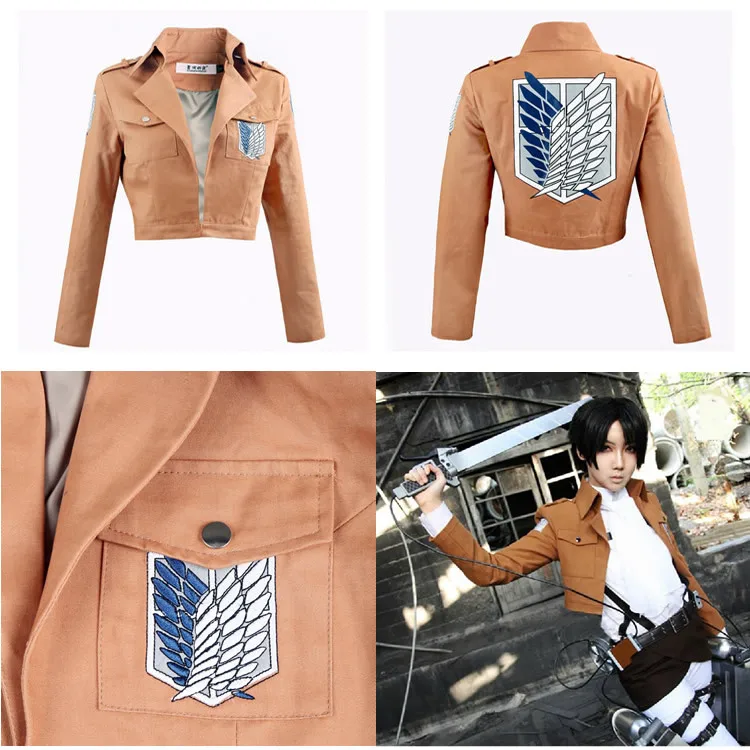 Attack on Titan Shingeki no Kyojin Scouting Legion Cosplay Jacket Coat Eren jage