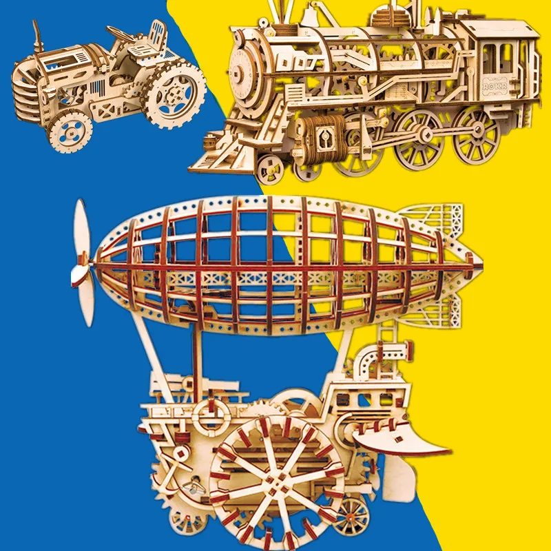 

Creative DIY Laser Cutting 3D Mechanical Model Wooden Puzzle Game Assembly Toy Gift for Children Teens Adult