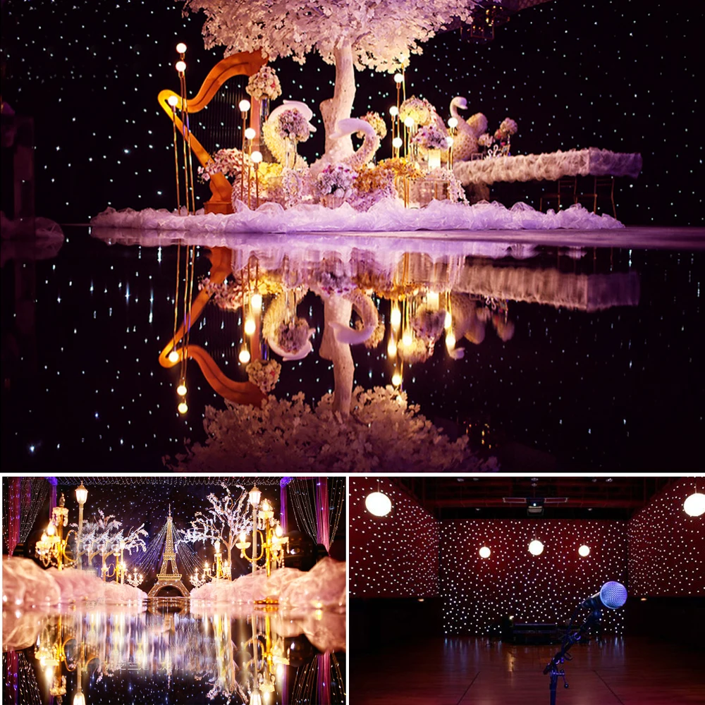 Customized Led Star Curtain For Special Wedding Reception Backdrop