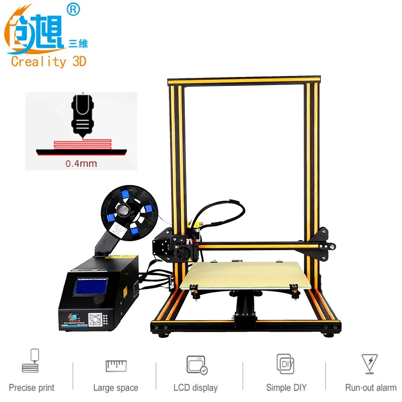 Creality3D CR-10S 3d принтер большого размера Настольный DIY принтер ЖК-экран дисплей 150 мм/сек. с sd-картой офлайн печать