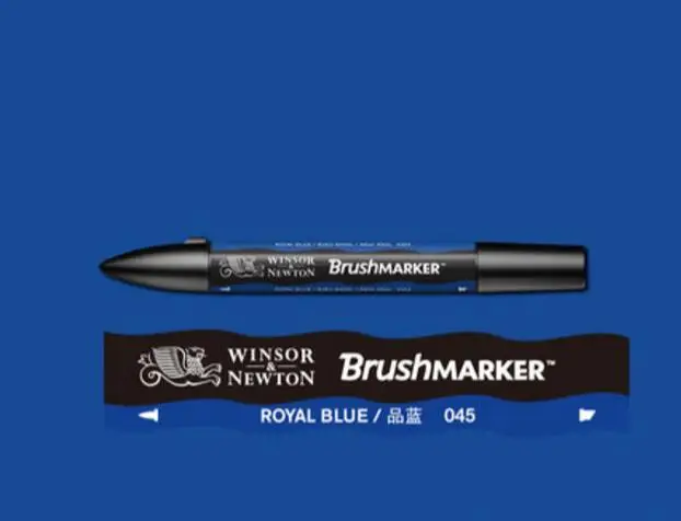 Winsor& Newton кисти Маркер ручки краски кисти на спиртовой основе быстро сохнут синие зеленые тона - Цвет: Royal Blue