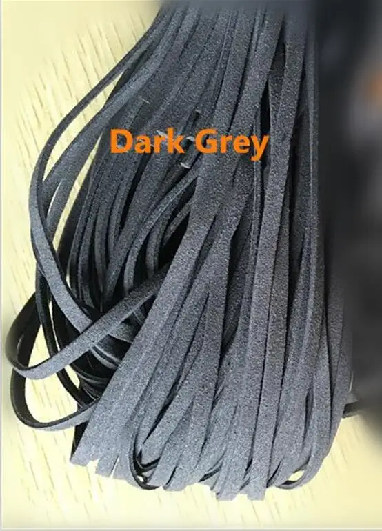 

10 ярдов, ширина 5 мм, темно-коричневый/черный, корейский шнур из искусственной замши, кожаный шнур, веревка, высококачественная искусственная кожа, ожерелье и браслет Co