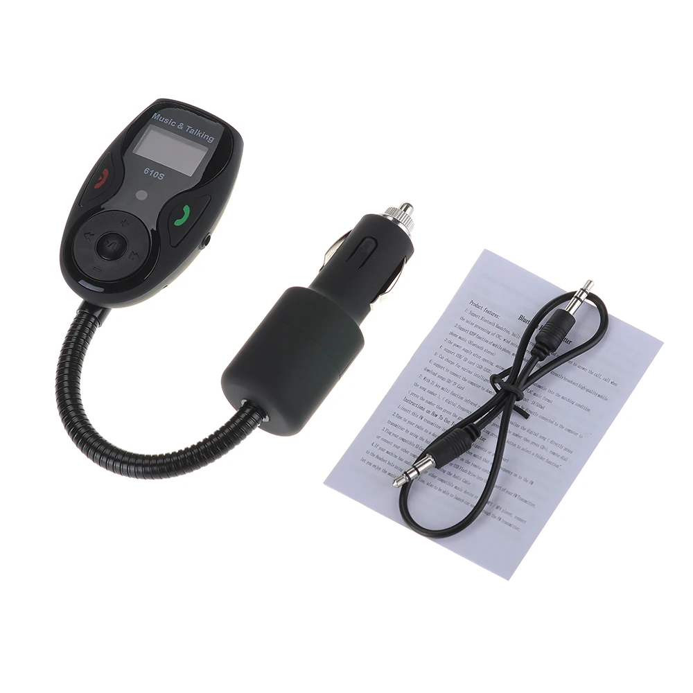 VicTsing Car Kit Hands-free Stereo Bluetooth FM Transmitter Modulator MP3 Player DC 12V- 24V Auto Music Player Cheap             (10)