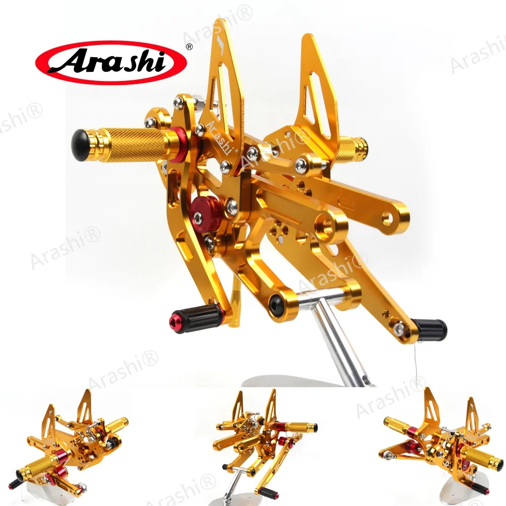 

Arashi YZF R6 2017 CNC Adjustable Footrest For YAMAHA R6 2017 Rider Rearset Footpegs Motorcycle Accessories Aluminum Gold