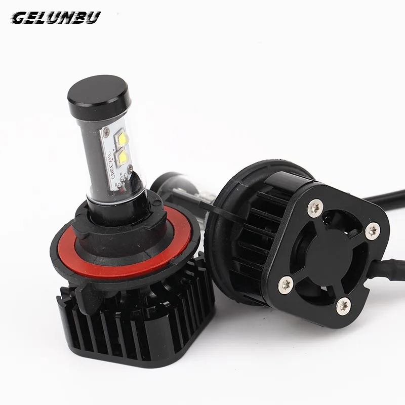 

Gelunbu New 1 Set 80W H13 LED Headlight Bulbs Car LED Headlamp Conversion Fog Light Lamp Super Bright 6000k White 40W Each Bulb