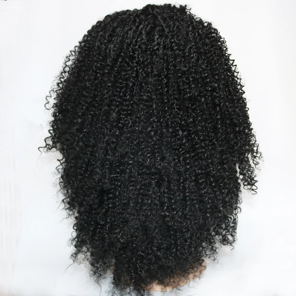 Fantasy Beauty Cheap Heat Resistant Lace Front Wigs For Women Afro Kinky Curly Lace Wigs Fiber Heavy Density Black Pre Plucked