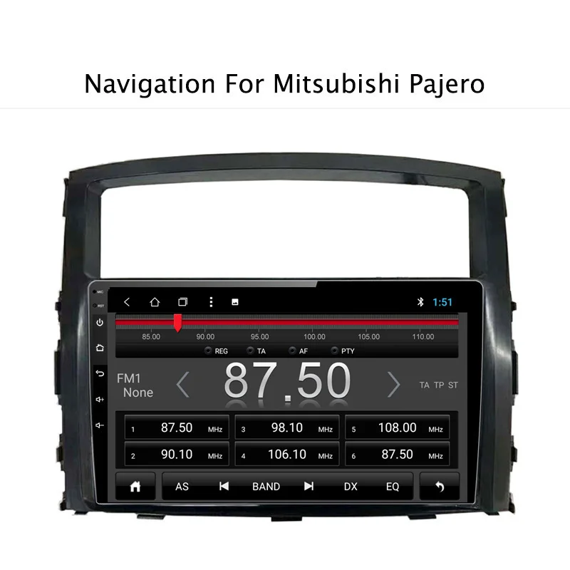 Discount NAVITOPIA 9inch 2G RAM 32G ROM Android 8.1 Car DVD Multimedia GPS Navigation for Mitsubishi Pajero 2006 2007 2008 2009 2010 2011 1
