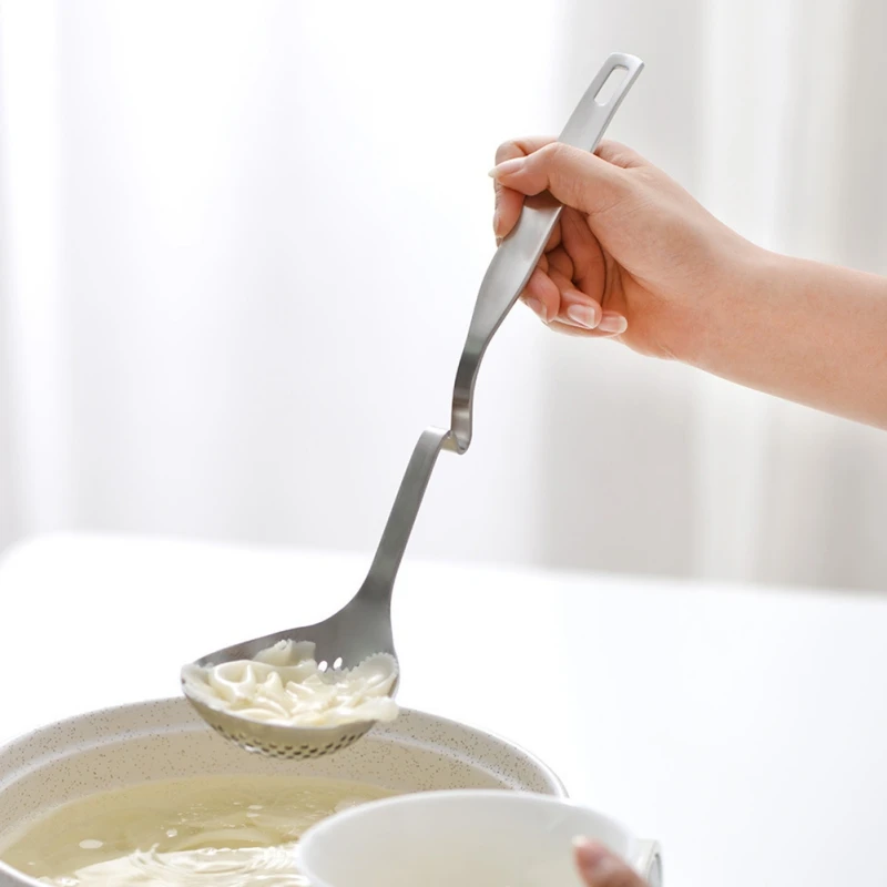 304 Stainless Steel Skimmer Spoon Slotted Strainer Ladle Soup Spoon