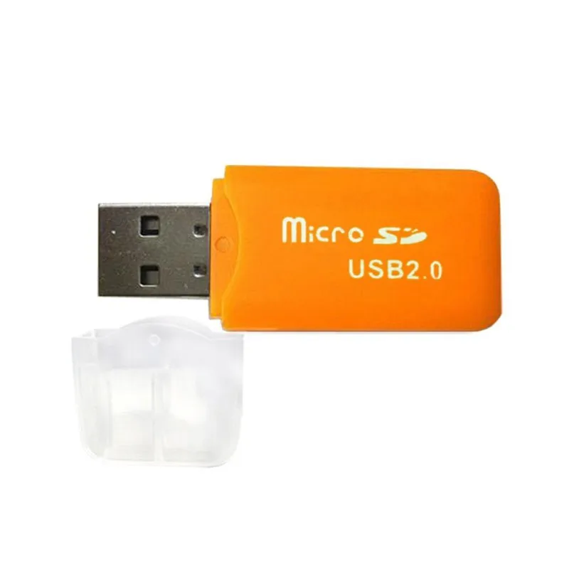 Портативный цветной высокоскоростной USB 2,0 Micro SD T-Flash TF устройство для чтения карт памяти, Microsd адаптер для флеш-накопителя USB