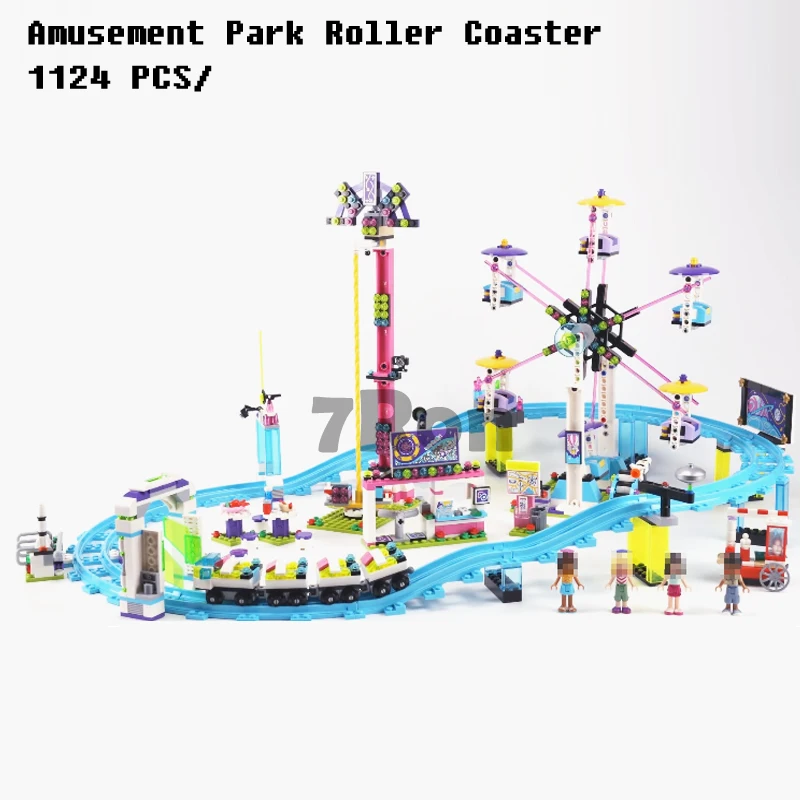 

Models building toy 01008 1124pcs Amusement Park Roller Coaster Model Building Blocks Compatible with lego 41130 toys & hobbies