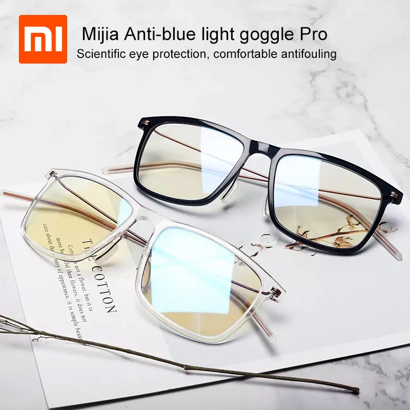 Новейший Xiaomi Mijia анти-синий светильник Goggle Pro Xiaomi Glasses 50% синий уровень блокировки минимальный дизайн Двусторонняя маслостойкость