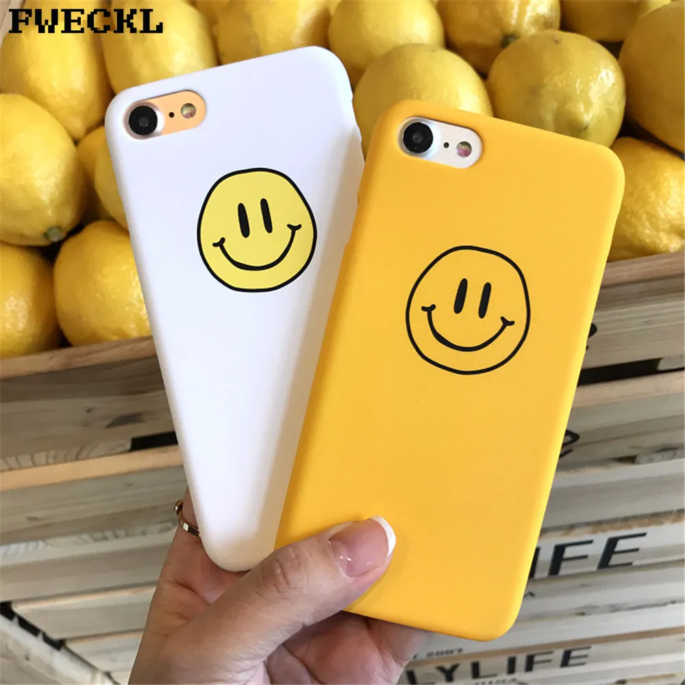 Мода смайлик Уход за кожей лица корпус телефона для Apple iPhone 6/6 s 8 7 Plus простой