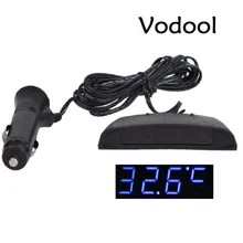 12V автомобиль часы салонные 3 в 1 Автомобильный Стайлинг часы термометр Напряжение Дисплей монитор Автомобильный интерьер часы орнамент