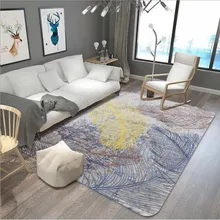 Модный тренд пять цветные перья узор ковры и ковры для дома гостиная tapete журнальный столик Противоскользящий ковер