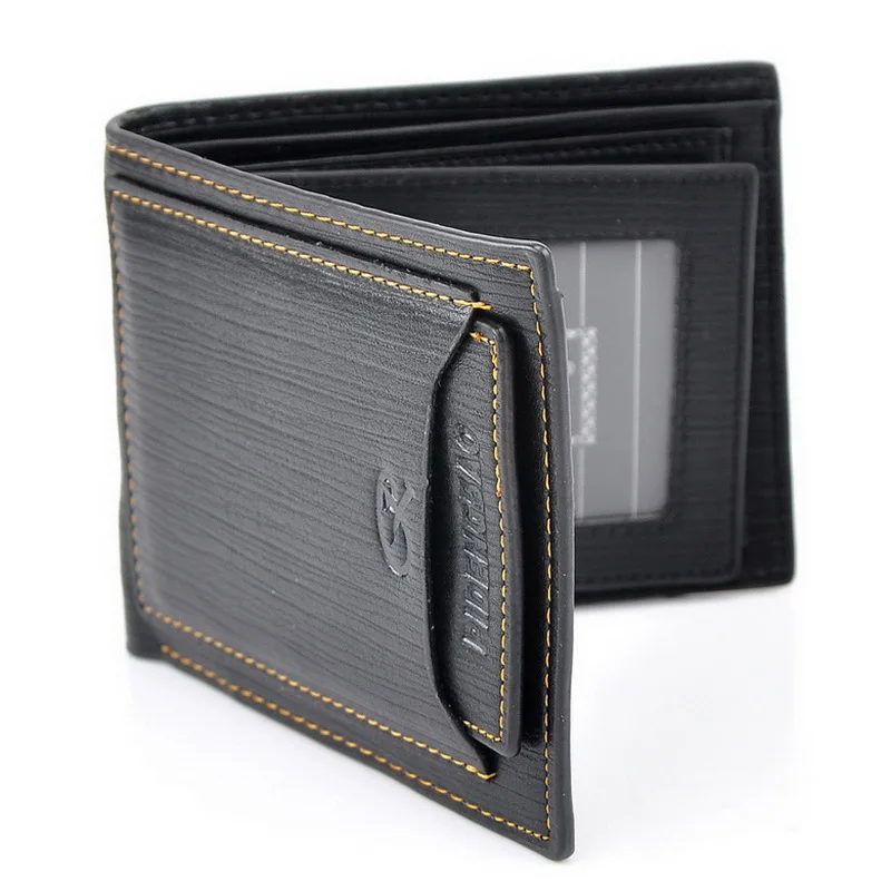 

NIBESSER Men Wallet Fashion PU Leather Foldable Short Purses Wallet For Men Business Leather Wallets Brown Black 2cmx10cm1 Pcs