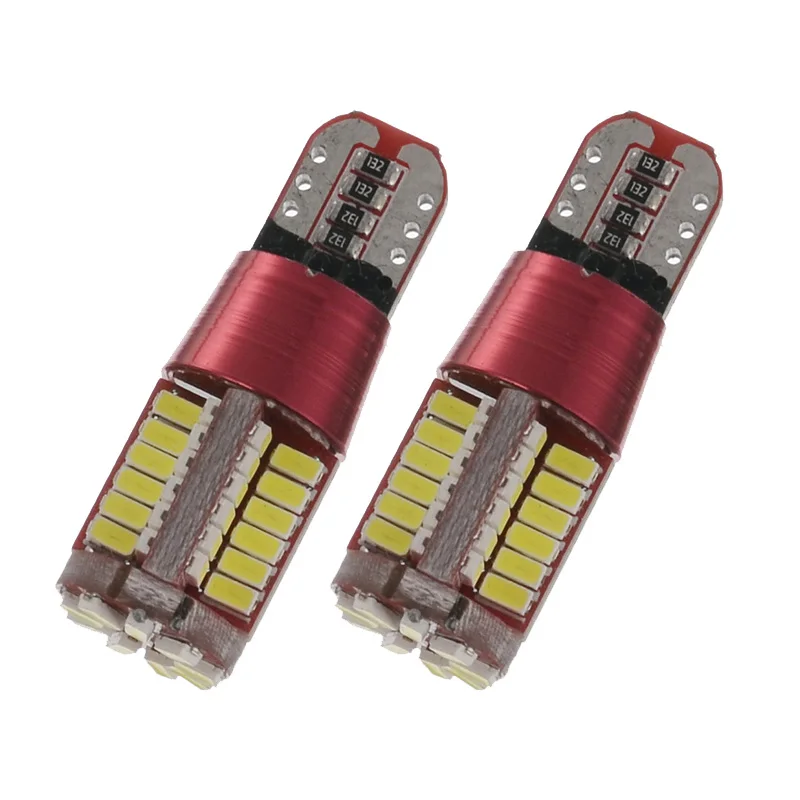 2 шт. T10 Led Canbus W5W 3014 57SMD белые Автомобильные светодиодные лампы интерьерные для