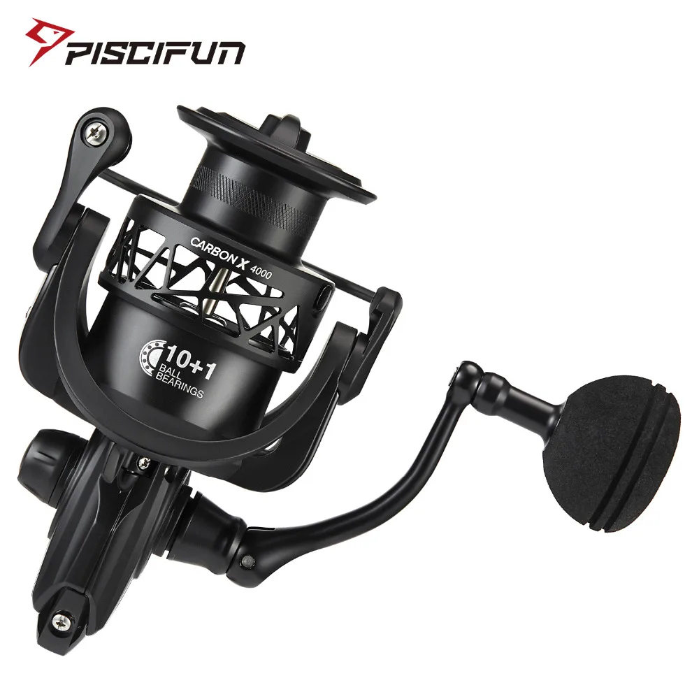 Piscifun Carbon X Spinning Reel 5.2:1 6.2:1 Gear Ratio Light to 162g Carbon Frame Rotor 11 Shielded BB Saltwater Fishing Reel